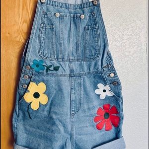 MISSLOOK Denim Flower Overalls